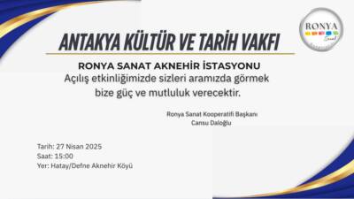 Antakya Kültür ve Tarih Vakfı’nın destek verdiği projelerden biri olan