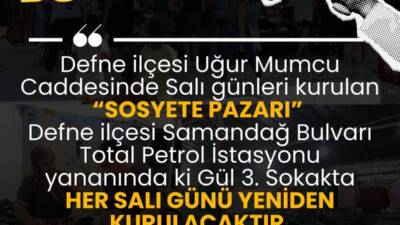 Hatay’ın Defne ilçesinde her Salı günü kurulan ve bölge halkı