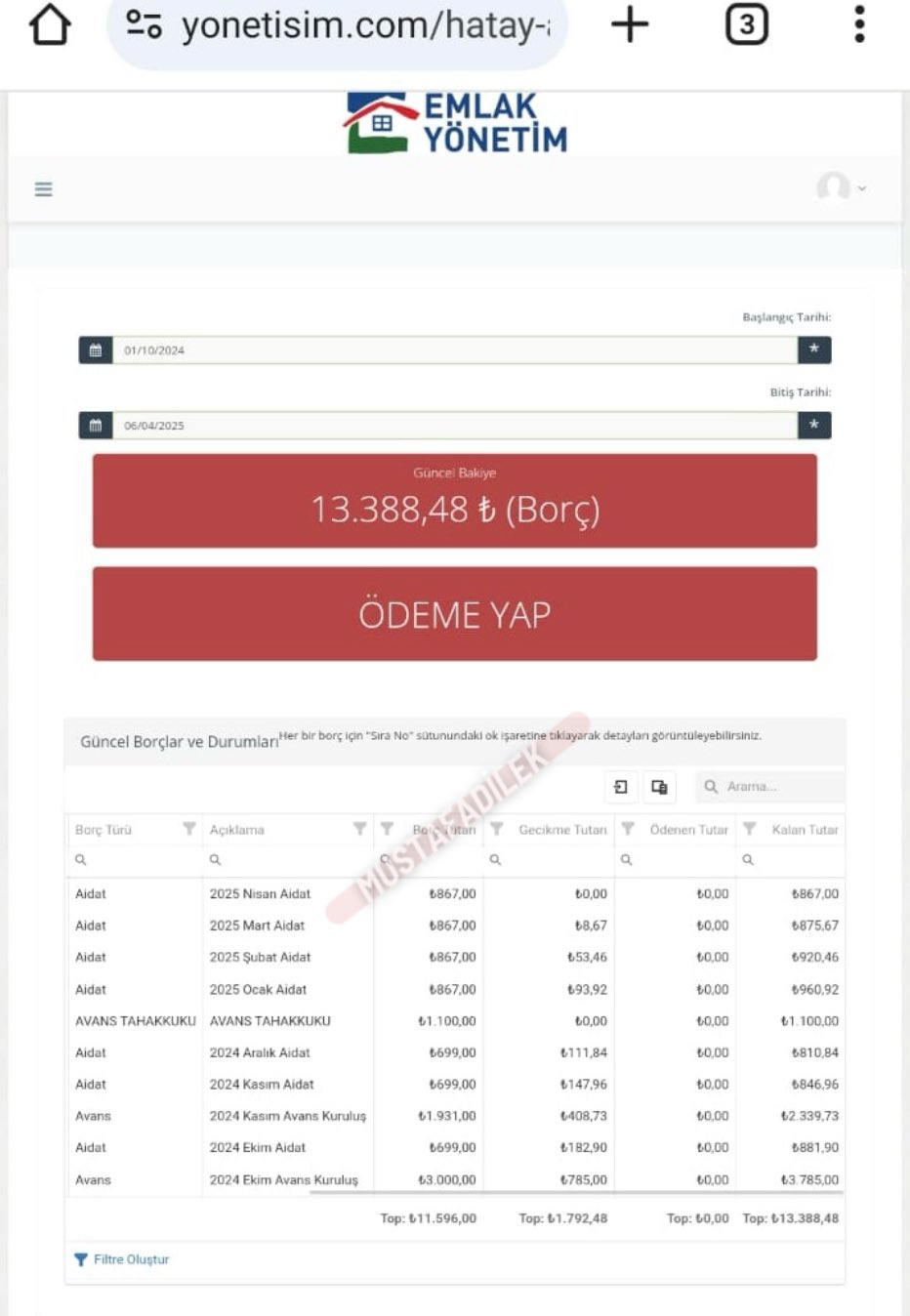 Hatay’ın Antakya ilçesi Dikmece Mahallesi’nde yer alan 6. Bölge 2.