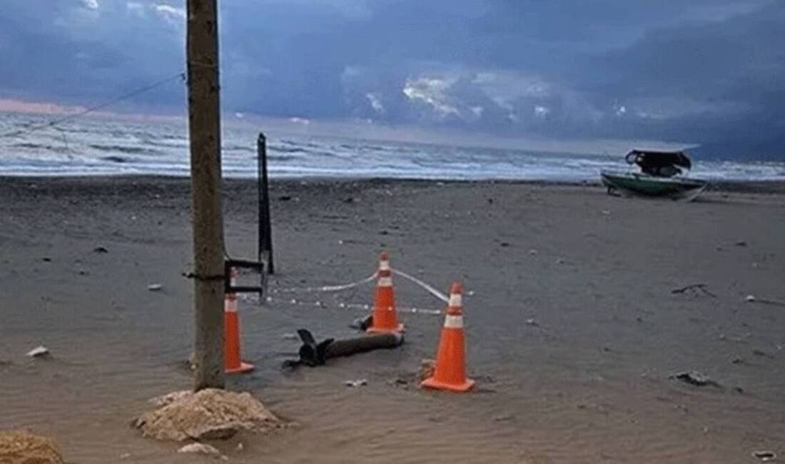 Hatay’ın Samandağ ilçesindeki sahilde, boş roket mermisi bulundu. Sahilde dolaşan