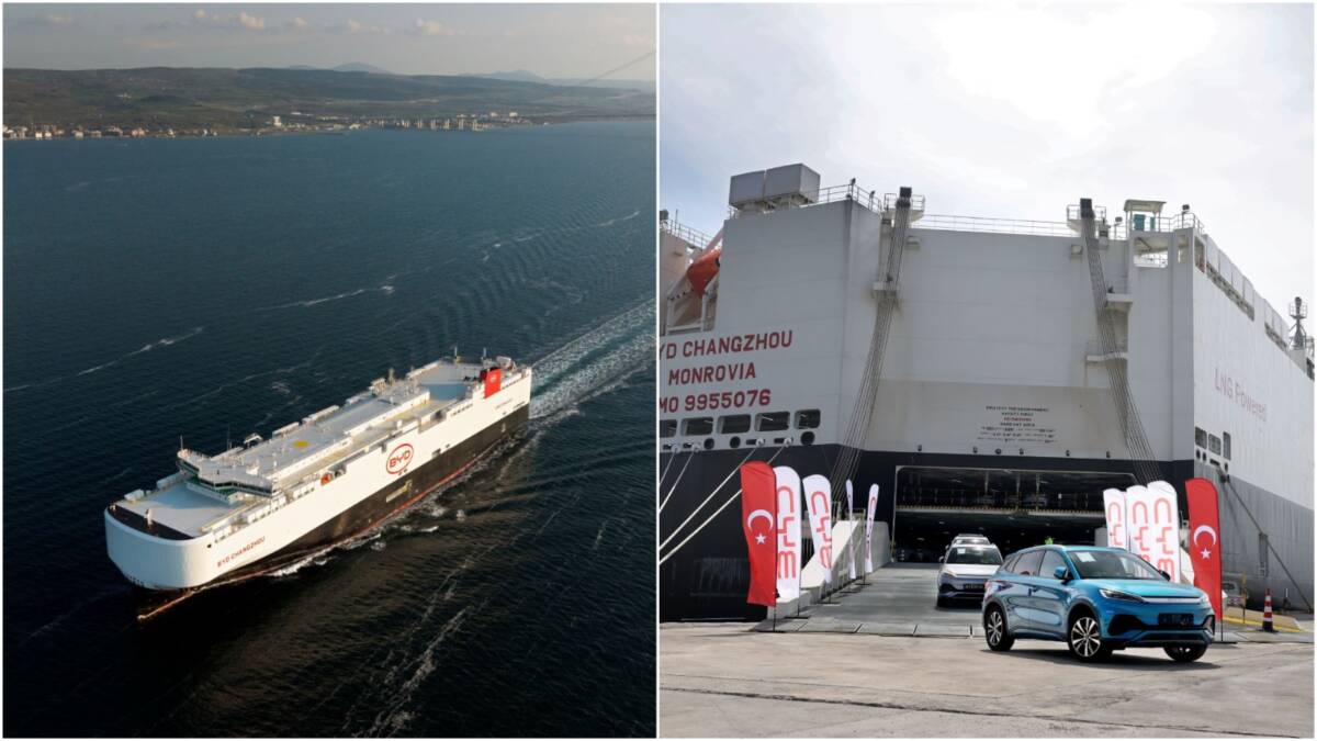 BYD’nin araç taşıma gemisi “BYD CHANGZHOU”, 7 bin araçla Kocaeli’nin