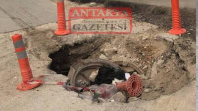 Hatay’ın Defne ilçesinde, 1 ay önce tehlike yaratan bir çukurun