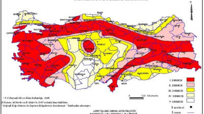 AFAD ve MTA tarafından yenilenen deprem haritasına göre Türkiye’de deprem
