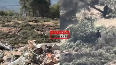 Hatay’ın Kırıkhan ilçesindeki Kurtlusoğuksu Göleti çevresinde onlarca ağacın kesilmesi, bölge