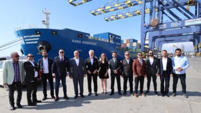 İskenderun Limanı, Çin’in Qingdao Limanı’ndan yola çıkan Kawa Shipping gemisini