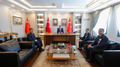 Hatay Valisi Mustafa Masatlı, Polis Haftası dolayısıyla İl Emniyet Müdürü