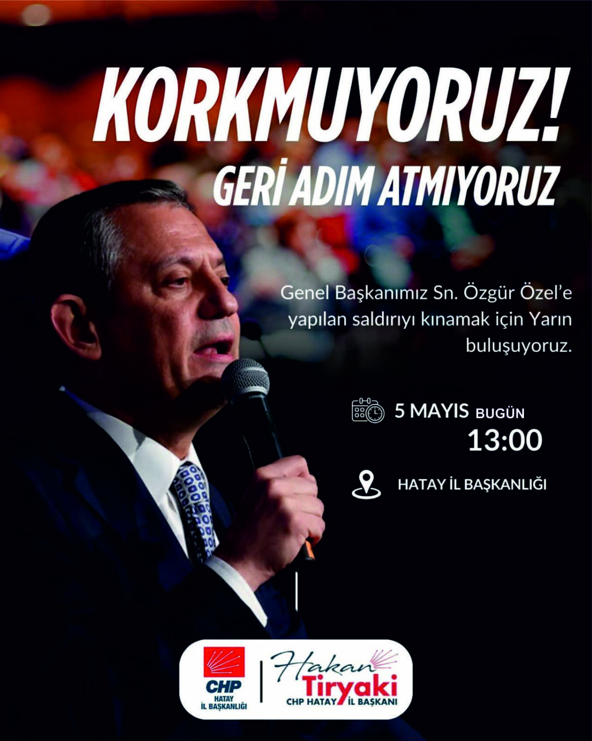 CHP Genel Başkanı Özgür Özel’e yönelik dün gerçekleştirilen fiziki saldırıya