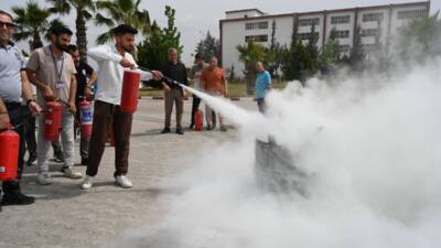 Hatay Mustafa Kemal Üniversitesi’nde (MKÜ), olası yangınlara karşı hazırlık seviyesini