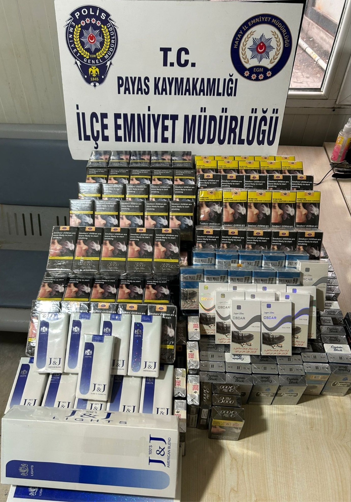Hatay Payas’ta kaçakçılık suçlarına yönelik gerçekleştirilen başarılı bir operasyon sonucu
