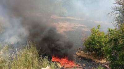 Hatay’ın Defne ilçesine bağlı Subaşı Mahallesi’nde meydana gelen bahçe yangını,