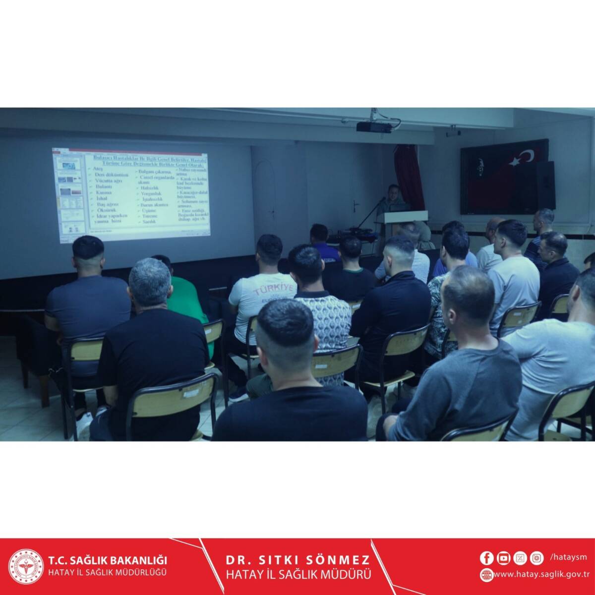 Arsuz-Karaağaç’taki cezaevinde bulunan hükümlü ve tutuklulara yönelik, bulaşıcı hastalıklardan korunma