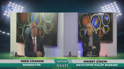 Hatayspor Kulübü Başkanı Hikmet Çinçin, HRT’de katıldığı “Spor Gecesi” programında