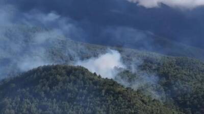 Hatay’ın Arsuz ilçesine bağlı Tatarlı Mahallesi’nde çıkan orman yangını, ekiplerin