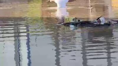 Hatay’ın Payas ilçesinde gece saatlerinde etkili olan sağanak yağış, bir