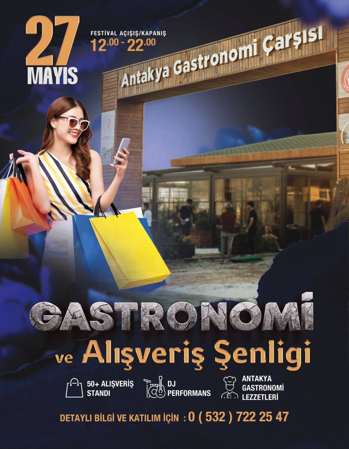 Antakya’nın kalbinde, Odabaşı Migros karşısında yer alan Antakya Gastronomi Çarşısı,