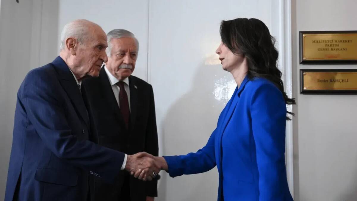 MHP lideri Devlet Bahçeli ile DEM Parti Eş Genel Başkanları