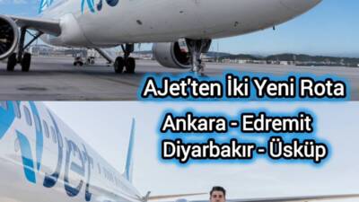 Türk Hava Yolları’nın yan kuruluşu AJet, yaz sezonuna iki yeni