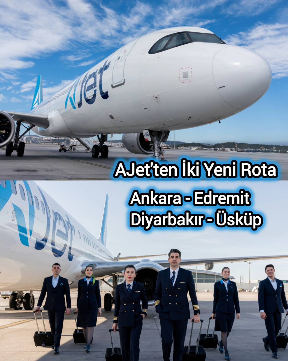 Türk Hava Yolları’nın yan kuruluşu AJet, yaz sezonuna iki yeni