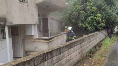 Hatay’ın Dörtyol ilçesinde iki katlı bir evin alt katında çıkan