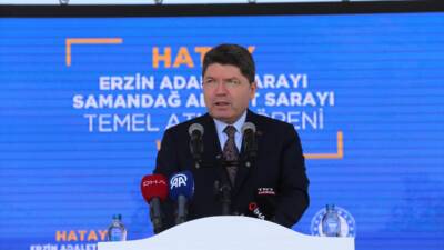 Adalet Bakanı Yılmaz Tunç, Hatay’da katıldığı temel atma töreninde, sosyal