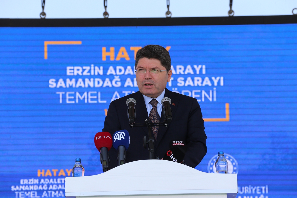 Adalet Bakanı Yılmaz Tunç, Hatay’da katıldığı temel atma töreninde, sosyal