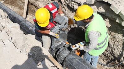 Hatay Büyükşehir Belediyesi, Samandağ ilçesinde yürüttüğü içme suyu altyapı çalışmalarıyla