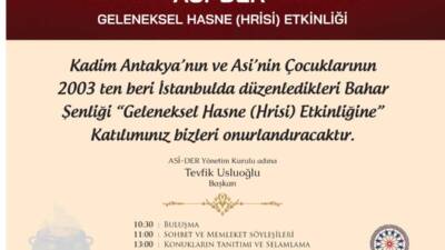 2003 yılından bu yana İstanbul’da Antakyalıları bir araya getiren ASİ-DER’in
