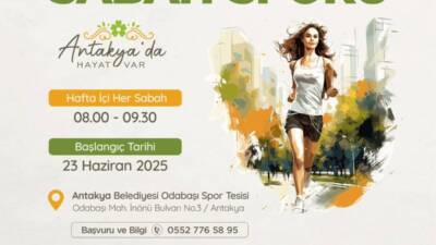 Antakya Belediyesi, 23 Haziran’dan itibaren kadınlara özel sabah sporu etkinliğiyle