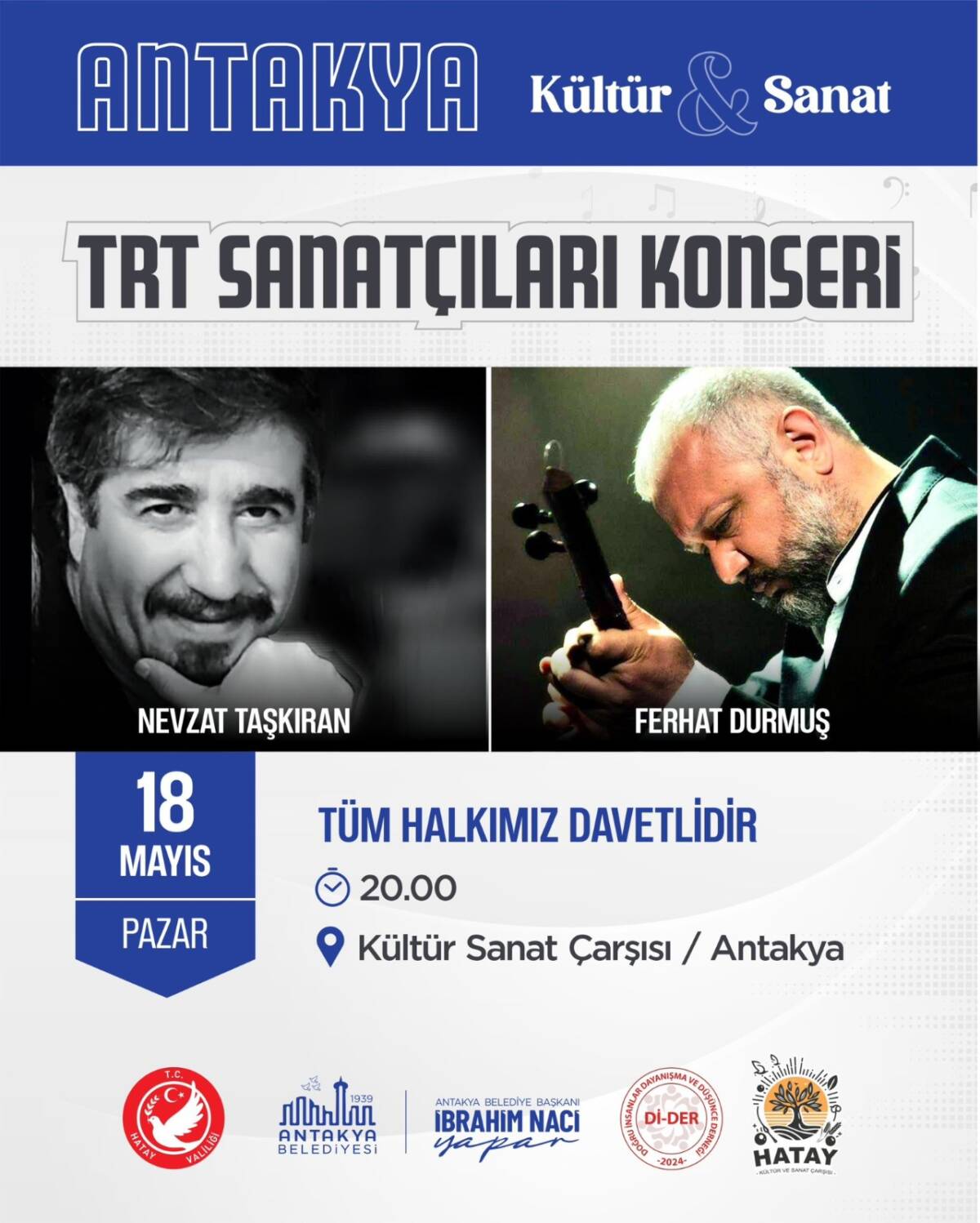 Hatay Valiliği ve Antakya Belediyesi iş birliğiyle düzenlenen kültür-sanat etkinlikleri