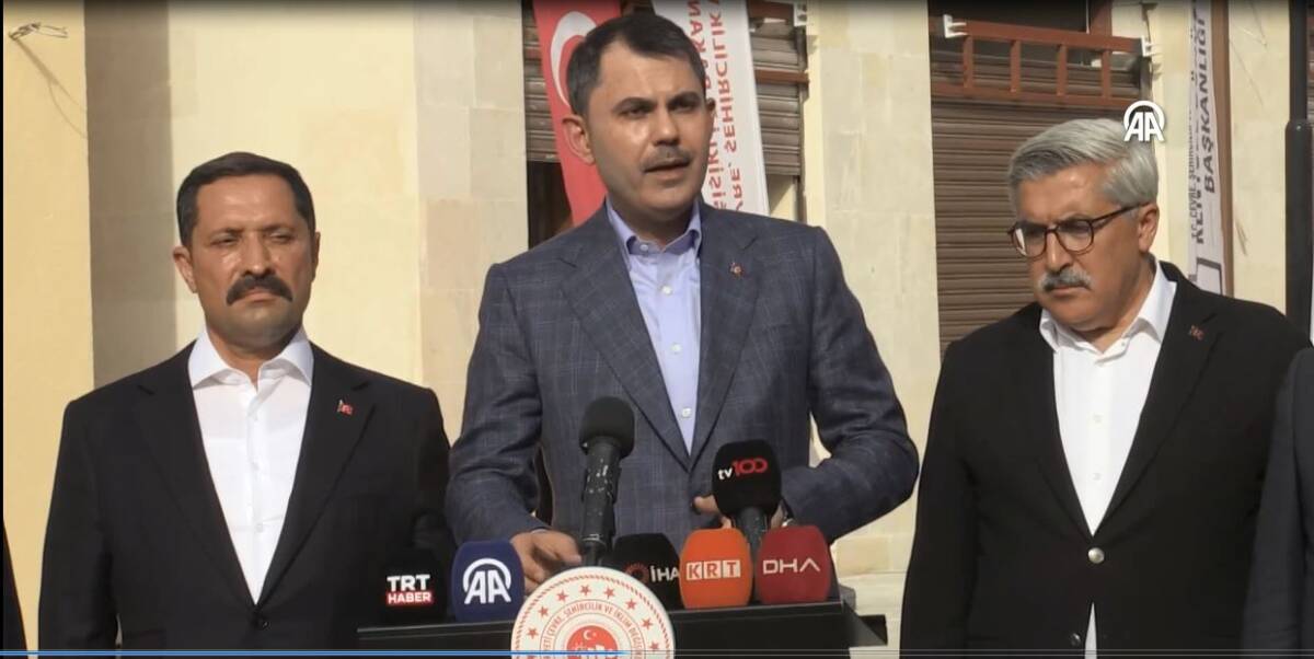 Çevre, Şehircilik ve İklim Değişikliği Bakanı Murat Kurum, Hatay’ın yeniden