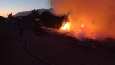 Hatay’ın Samandağ ilçesine bağlı Yeni Mahalle’de çıkan bahçe yangını, mahalle