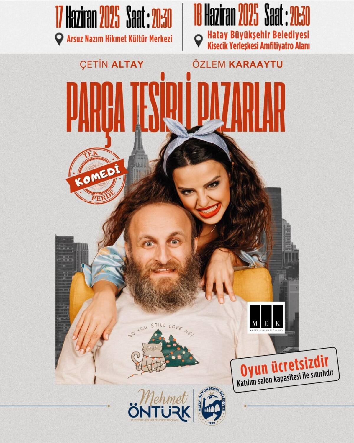 Ünlü oyuncular Çetin Altay ve Özlem Karaaytu’nun rol aldığı tek