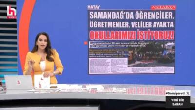 Hatay’ın Samandağ ilçesinde, 6 Şubat depremlerinde yıkılan okulların yerine hâlâ