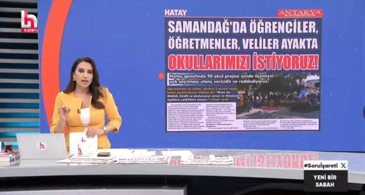 Hatay’ın Samandağ ilçesinde, 6 Şubat depremlerinde yıkılan okulların yerine hâlâ