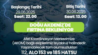 Meteoroloji, ilimiz Hatay genelinde bu akşamdan itibaren yarın öğleye kadar