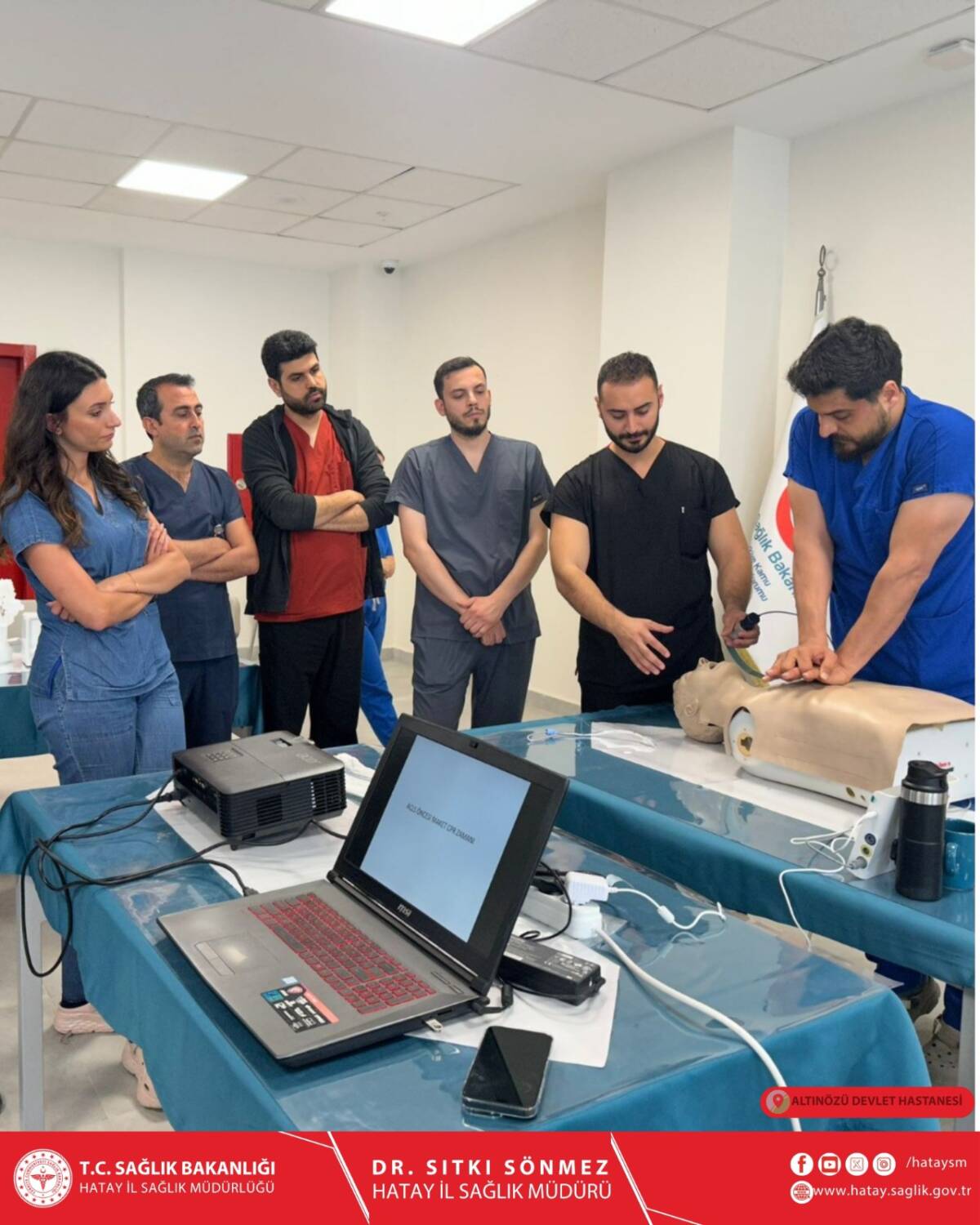 Altınözü Devlet Hastanesi’nde, hastane içi ve dışı kardiyak arrest durumlarına