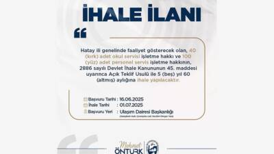 Hatay Büyükşehir Belediyesi, 15 ilçede hizmet verecek 140 servis aracının