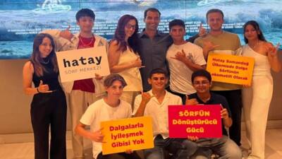 Depremin yıkıcı etkilerinin ardından Hatay’da kurulan Sörf Merkezi, sadece spor
