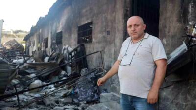 Hatay’ın Defne ilçesi Ballıöz Mahallesi’nde depremzede esnaf Atilla Çiçekli’ye ait