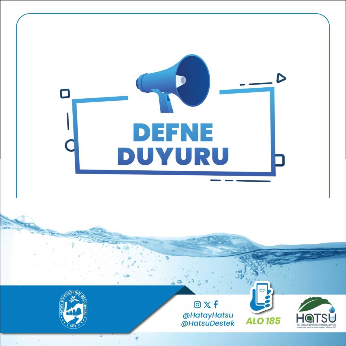 Hatay Su ve Kanalizasyon İdaresi Genel Müdürlüğü (HATSU), Defne ilçesine