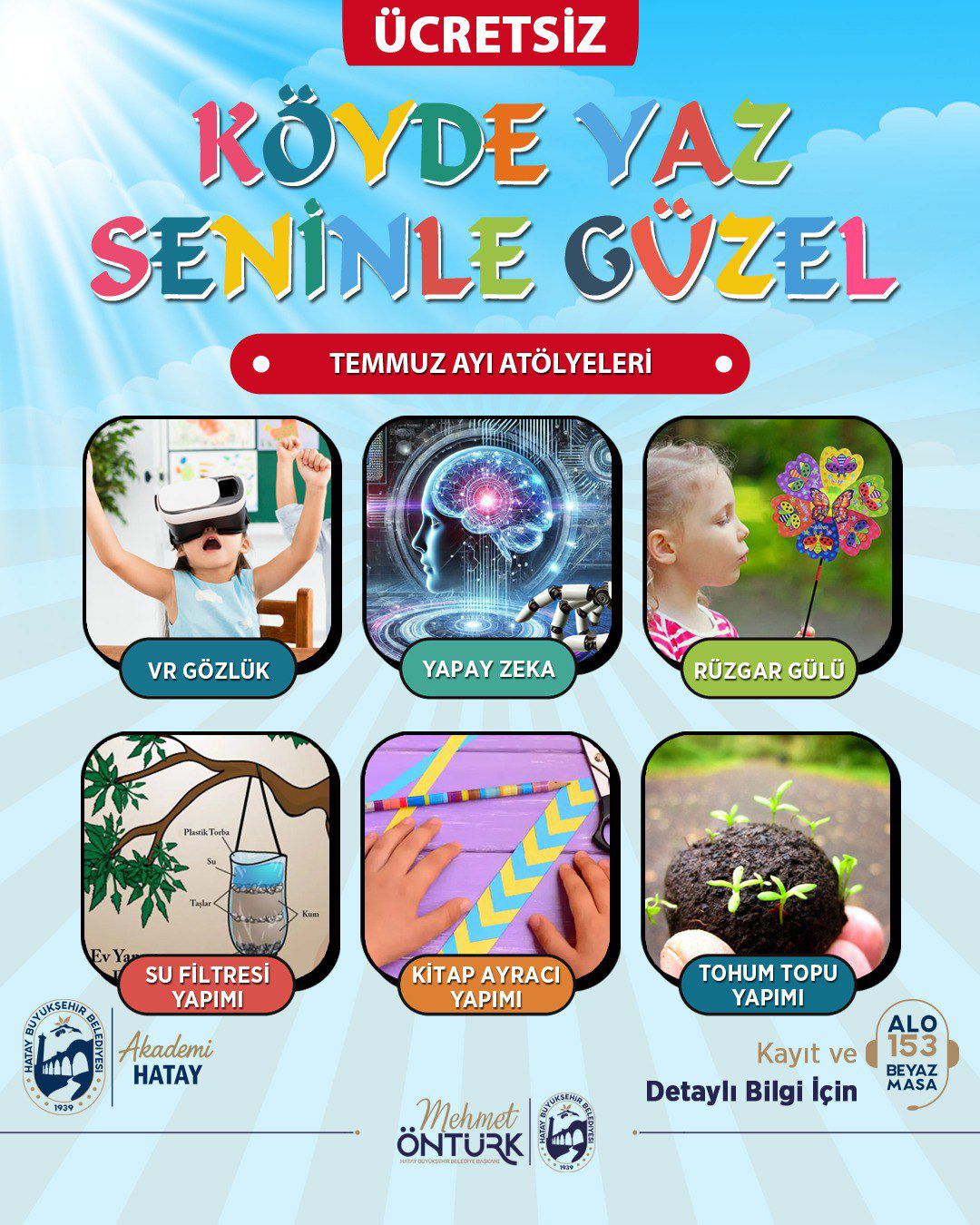 Hatay Büyükşehir Belediyesi (HBB), yaz tatilini kırsal bölgelerdeki çocuklar için