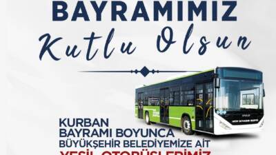 Hatay Büyükşehir Belediyesi (HBB), yaklaşan Kurban Bayramı boyunca toplu ulaşım