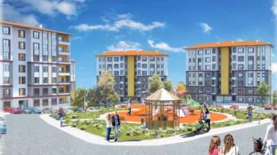 Kırıkhan ilçesinde depremzedelere yönelik yapılan toplu konut projesinde şaşkınlık yaratan