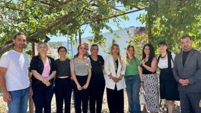 CHP Defne İlçe Başkanı Ozan Öfkeli, Defne'de kadın emeğiyle üretim