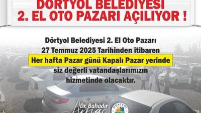 Dörtyol Belediyesi, kentteki araç alım-satım işlemleri için daha güvenli ve