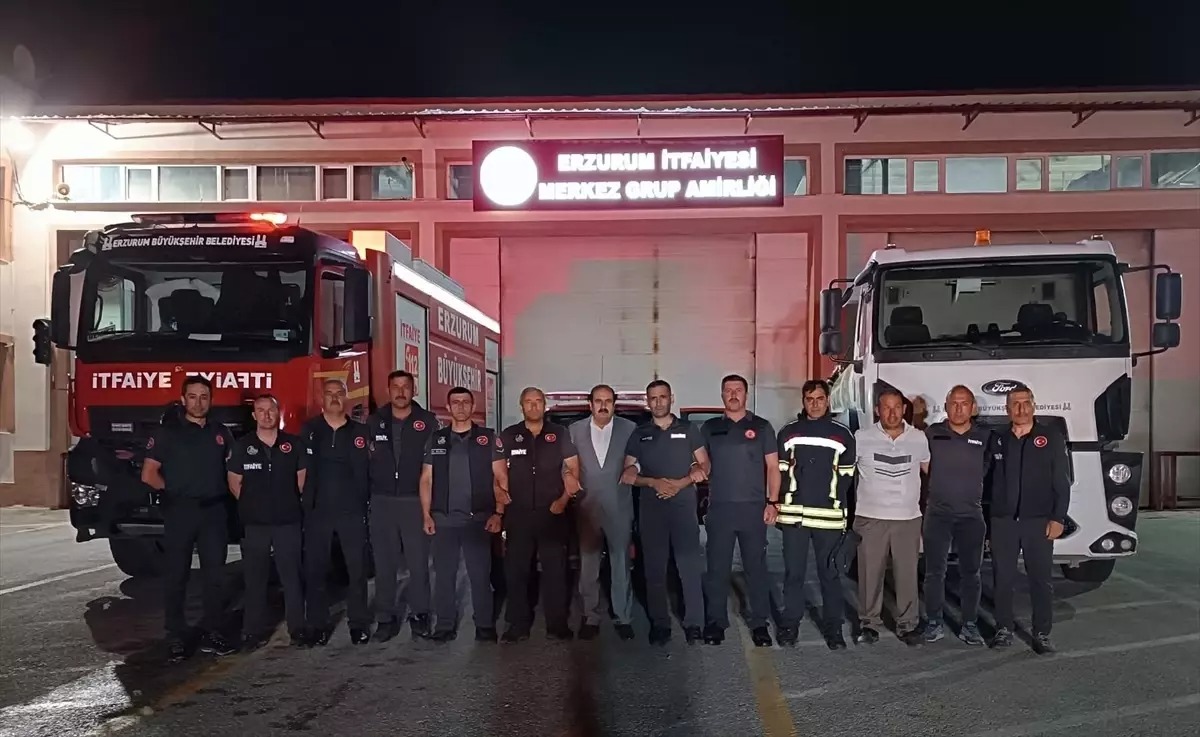 Erzurum Büyükşehir Belediyesi, Hatay’da devam eden orman yangınlarına destek olmak