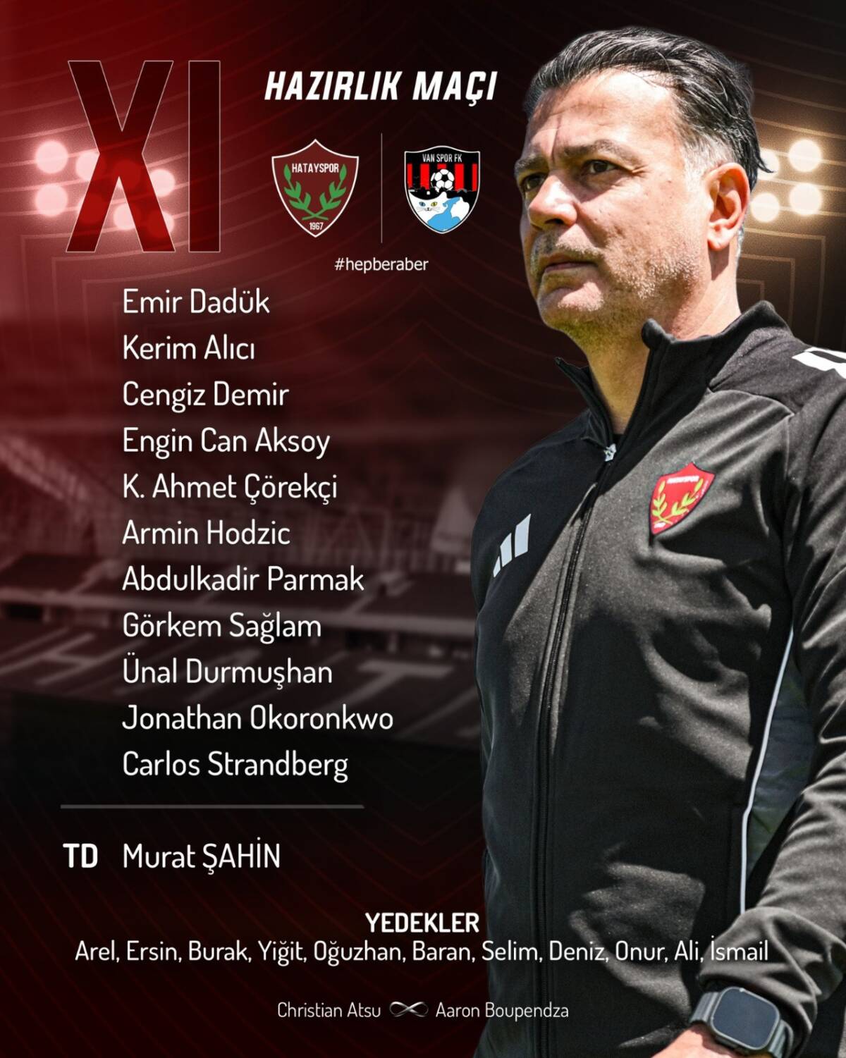 &nbsp; Hatayspor, 2025-2026 sezonu hazırlıkları kapsamında Vanspor ile Kayseri Erciyes