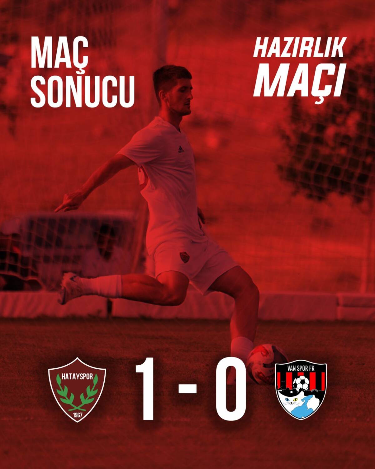 Hatayspor, 2023-2024 sezonu öncesindeki hazırlık maçlarında ilk testini Vanspor karşısında