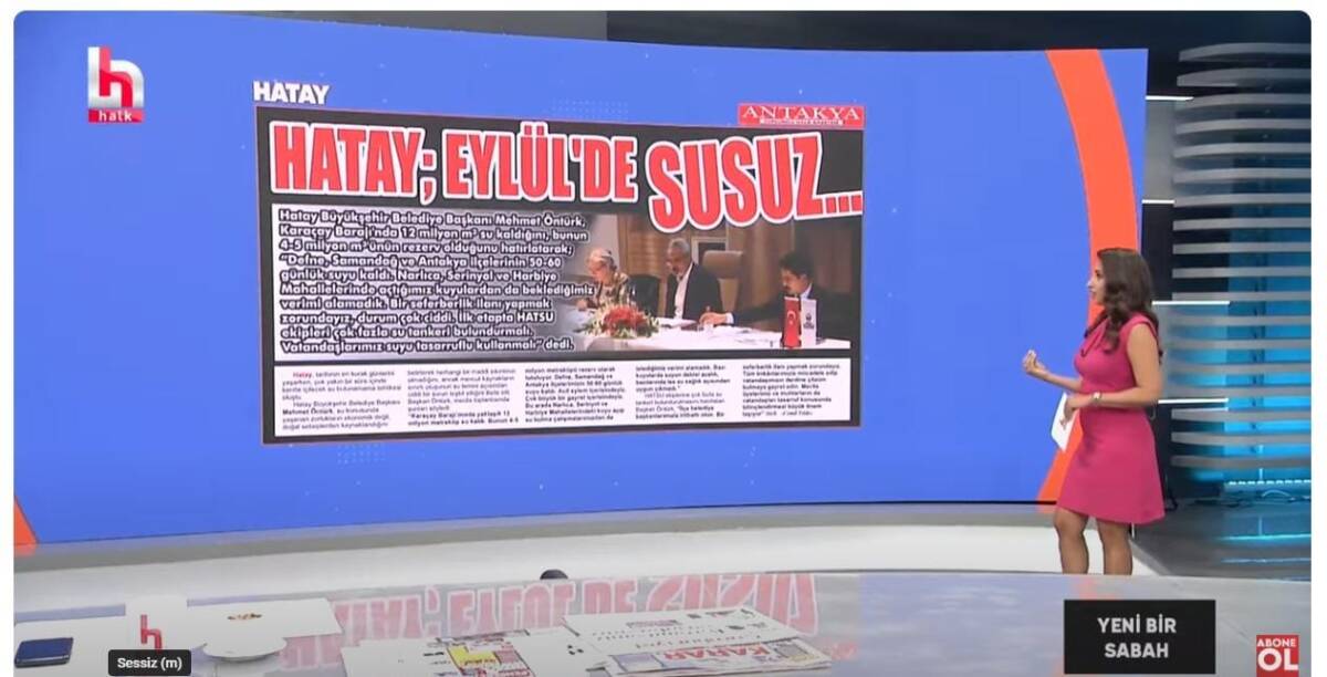 Hatay’ın Antakya, Defne ve Samandağ ilçelerinde yaşanan su krizi, Antakya