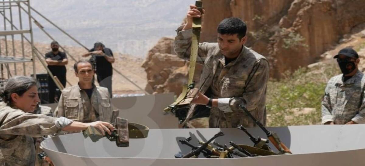 Terör örgütü PKK, bugün Kuzey Irak’ın Süleymaniye bölgesinde sembolik bir